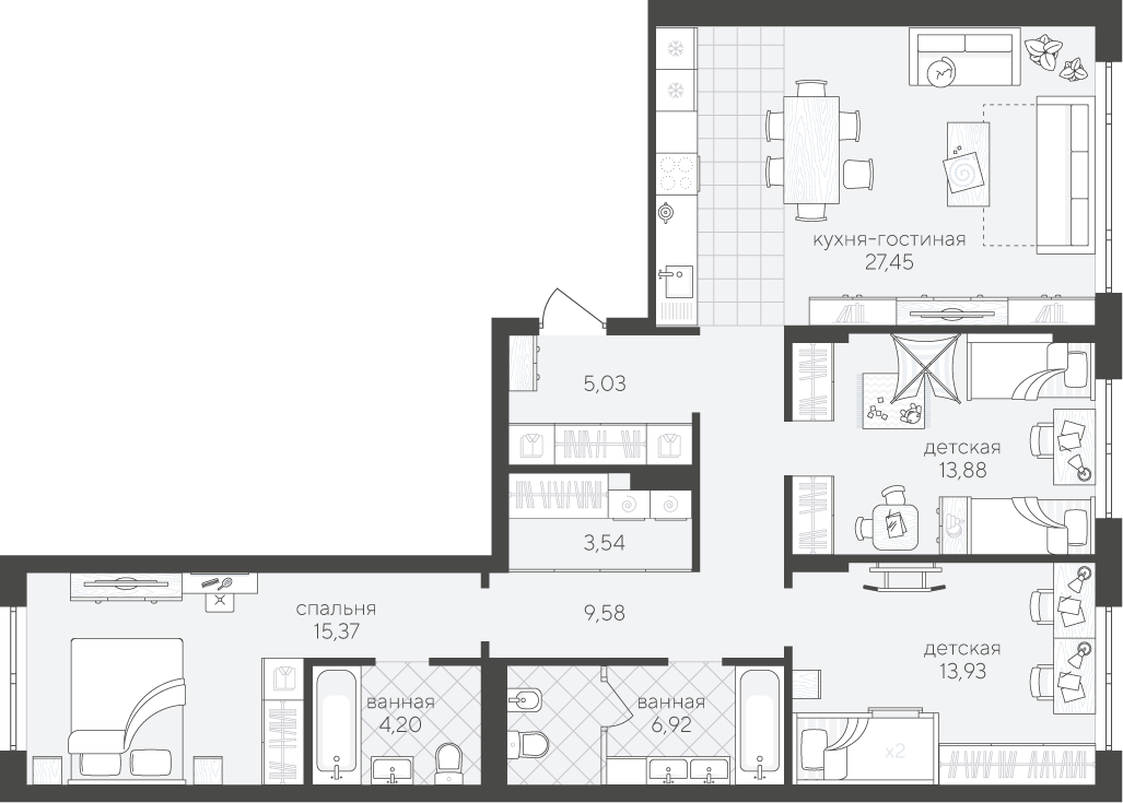 Скандиа. Квартал у озера