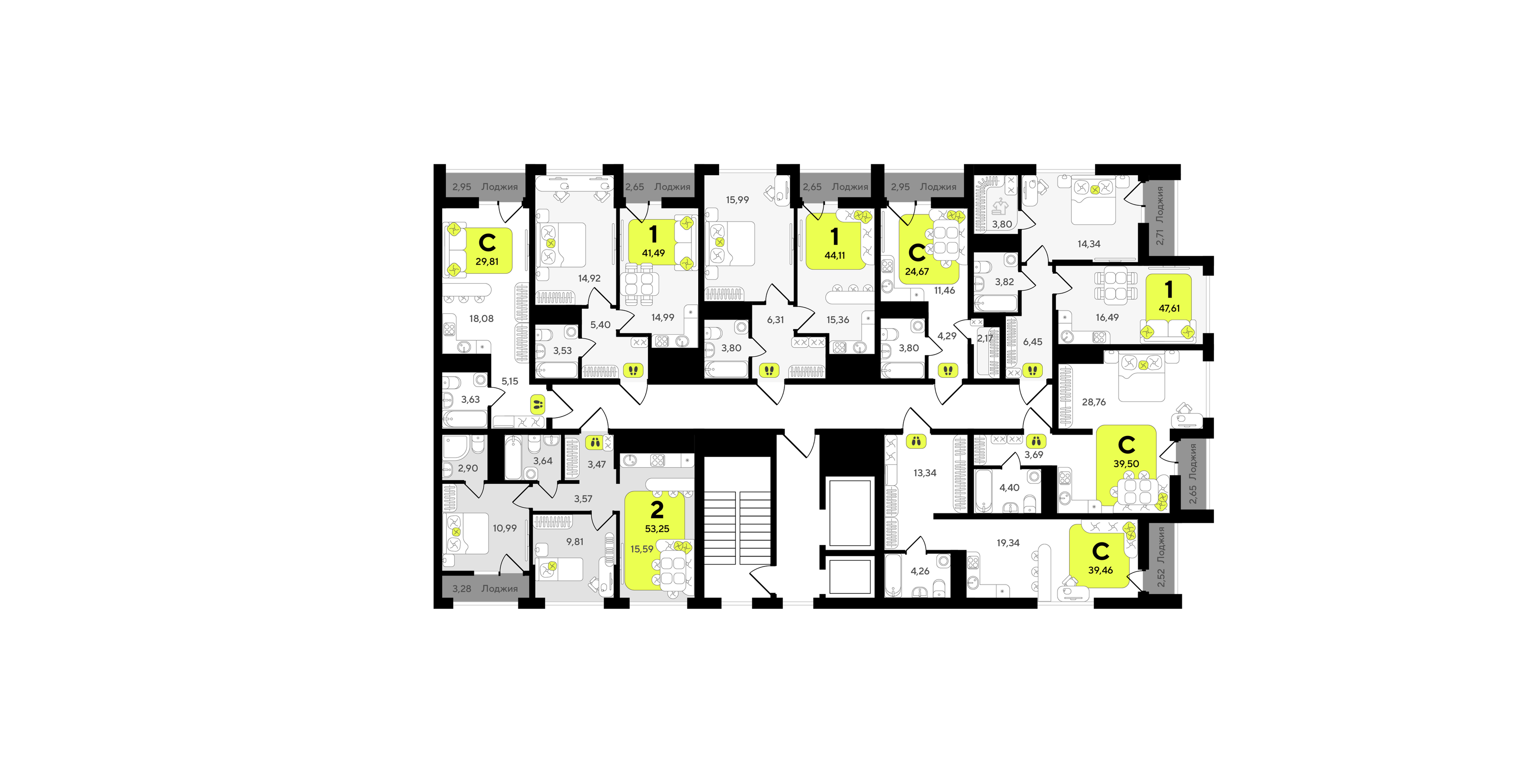 Планировка: Формат уточняется 29.8 м² в ЖК Окинава, 5-й Заречный