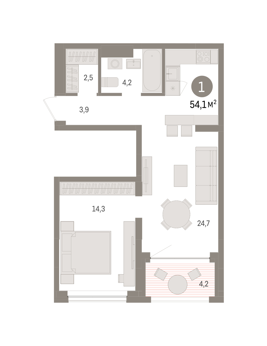 Планировка Евродвушка