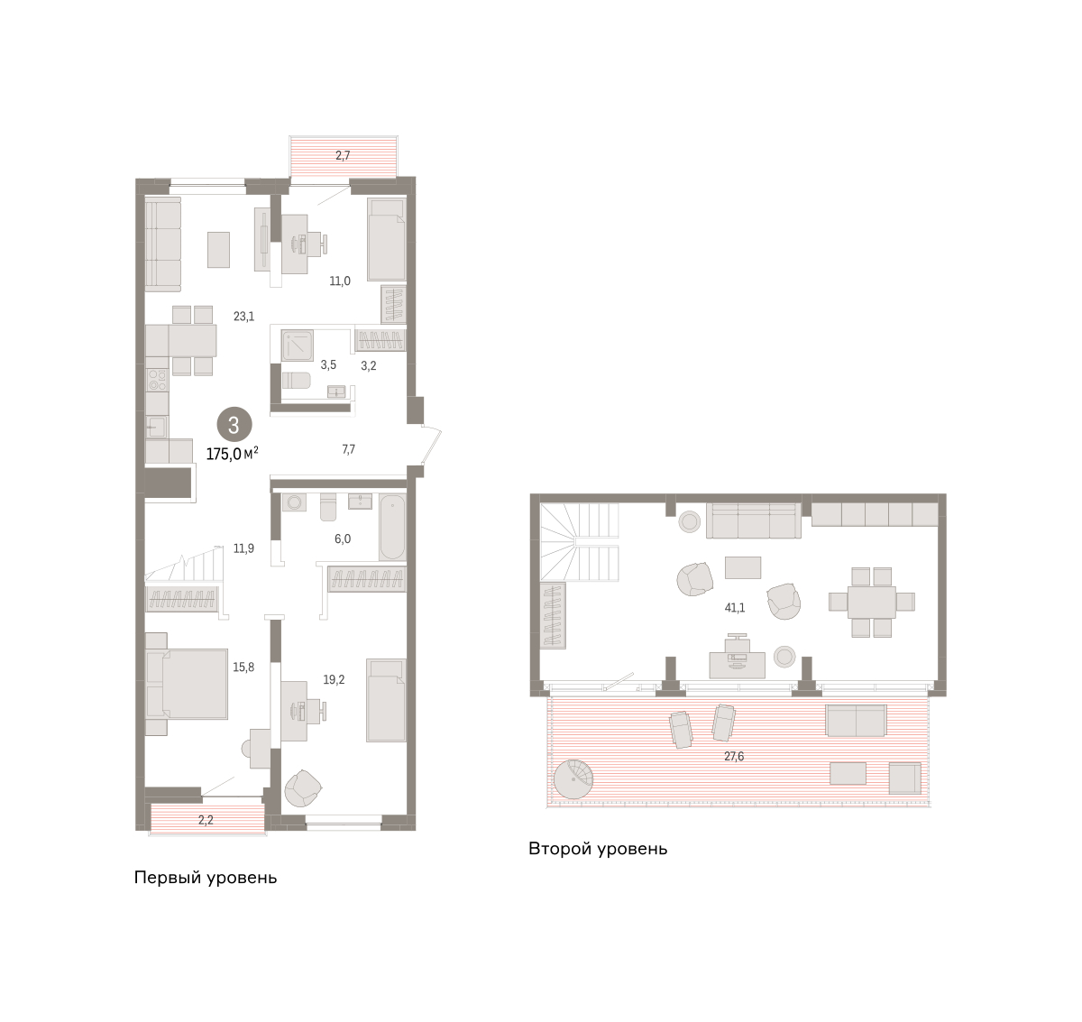 Планировка: 5-комнатная евро 175 м² в ЖК Речной порт, Центр: Дом печати