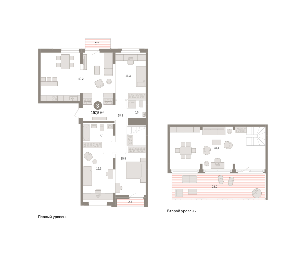 Планировка: 5-комнатная евро 197.5 м² в ЖК Речной порт, Центр: Дом печати