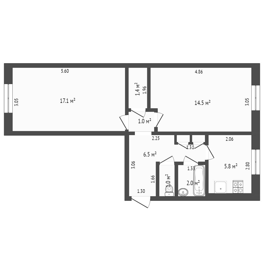 Продажа 2-комнатной квартиры, Саратов, Саратовская область,  Светлый