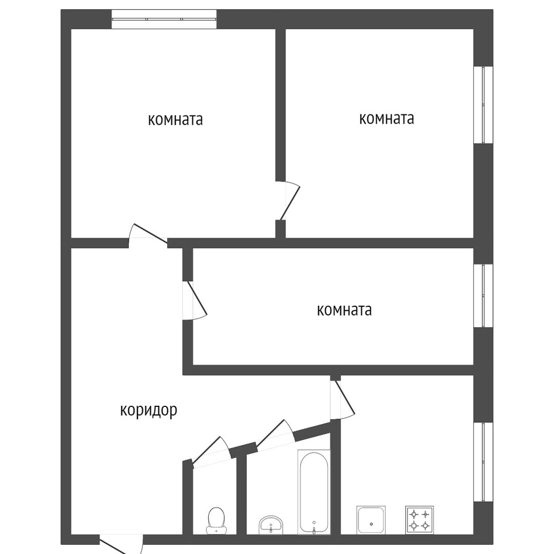 Продажа 3-комнатной квартиры, Заводоуковск, Вокзальная,  45