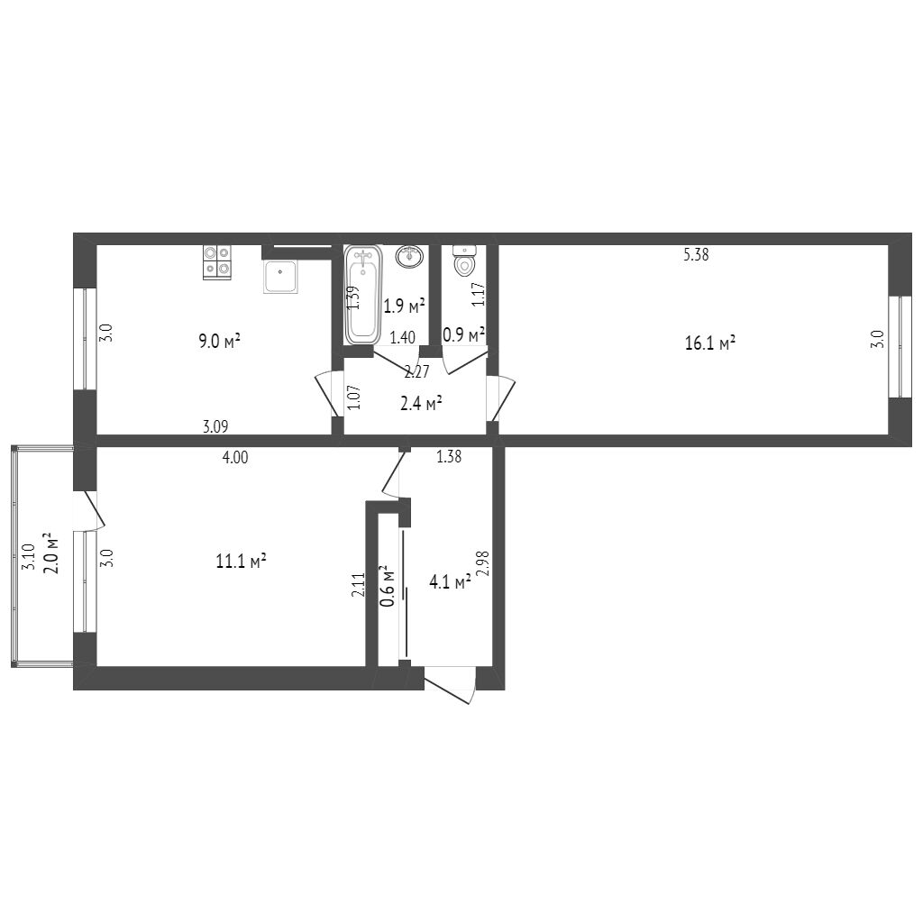 Продажа 2-комнатной квартиры, Саратов, Саратовская область,  Светлый