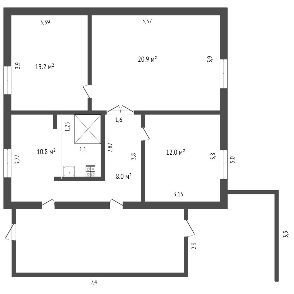 Продажа дома, 68м <sup>2</sup>, 6 сот., Заводоуковск, Новая Заимка с, Новая