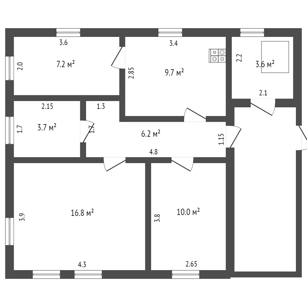 Продажа дома, 80м <sup>2</sup>, 7 сот., Заводоуковск, 5-е отделение, Тимирязева