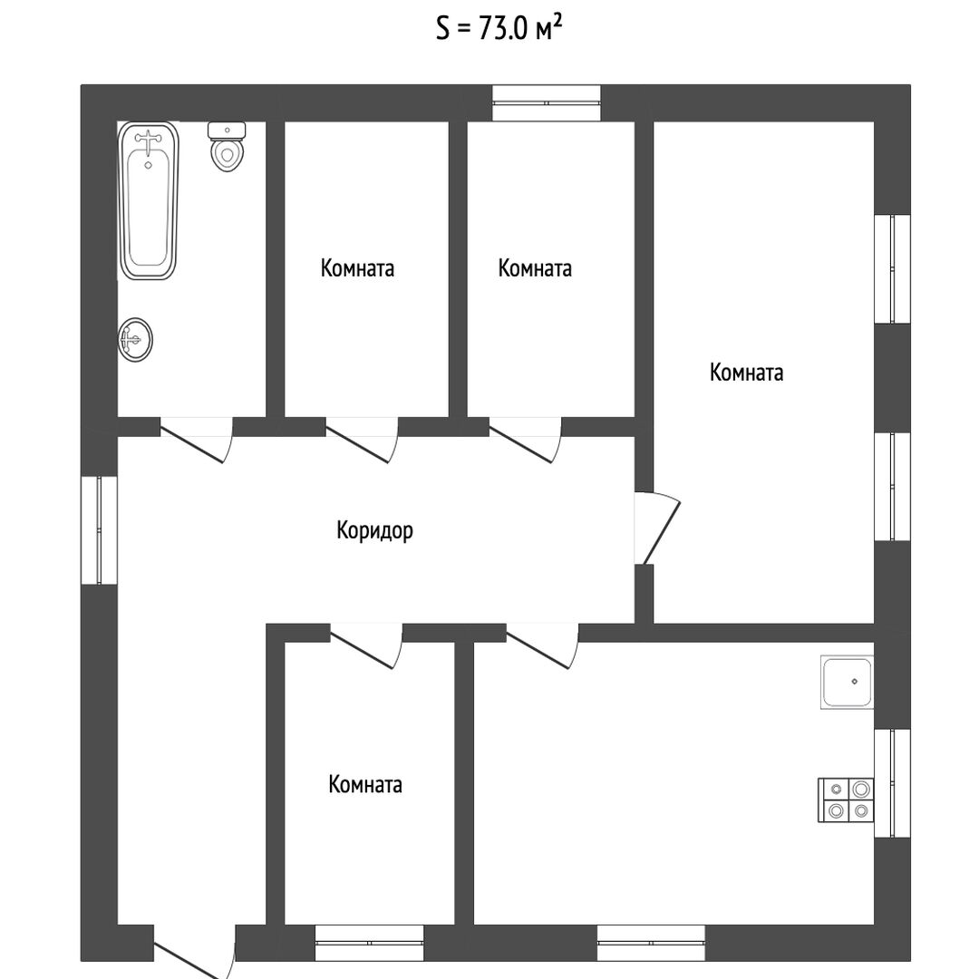 Продажа дома, 73м <sup>2</sup>, 6 сот., Заводоуковск, ДСУ, Революционная