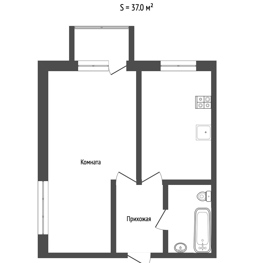 Продажа 1-комнатной квартиры, Заводоуковск, Декабристов,  22