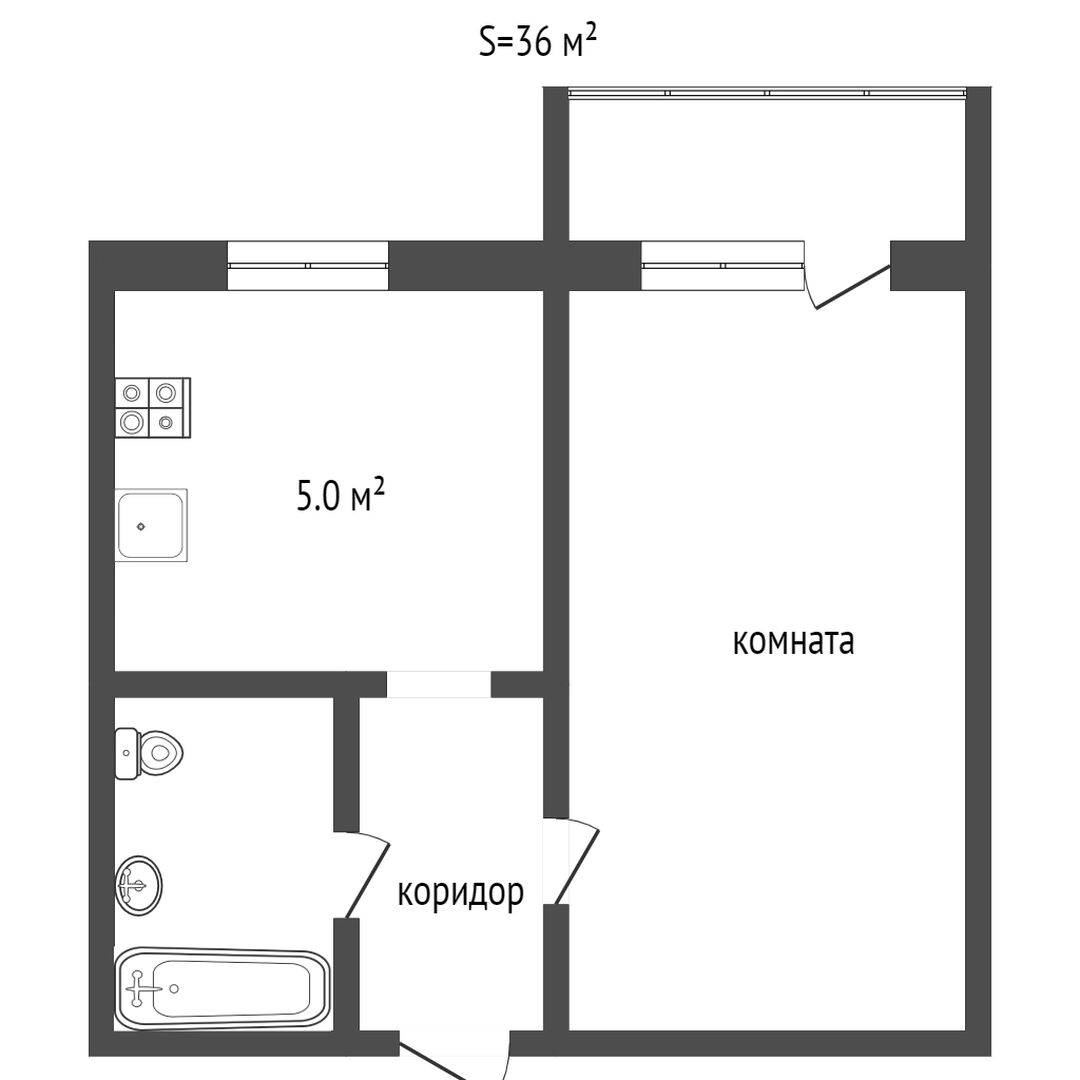 Продажа 1-комнатной квартиры, Заводоуковск, Шоссейная,  5