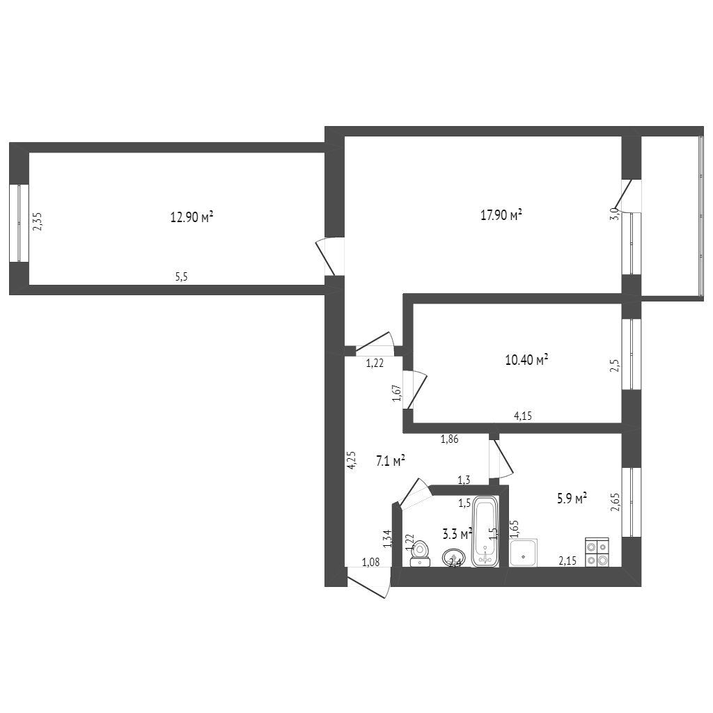 Продажа 3-комнатной квартиры, Заводоуковск, Первомайская,  5