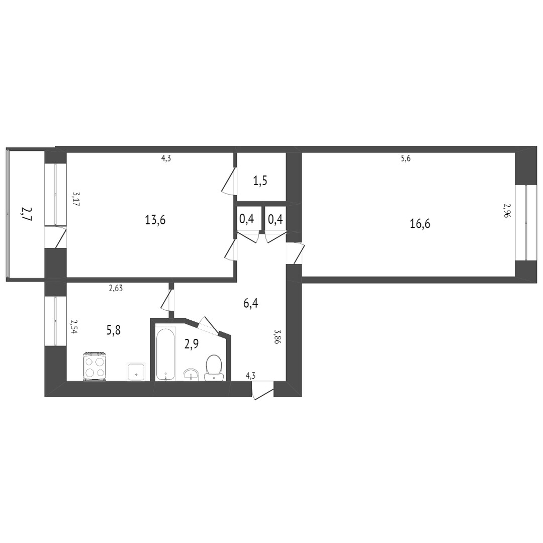 Продажа 2-комнатной квартиры, Комсомольск-на-Амуре, Васянина, 7 к 2 Продажа 2-комнатной квартиры, Комсомольск-на-Амуре, Васянина, 7 к 2