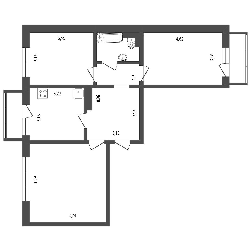 Купить квартиру на улице Алексеева, 22 в Красноярске, продажа, вторичка  недорого