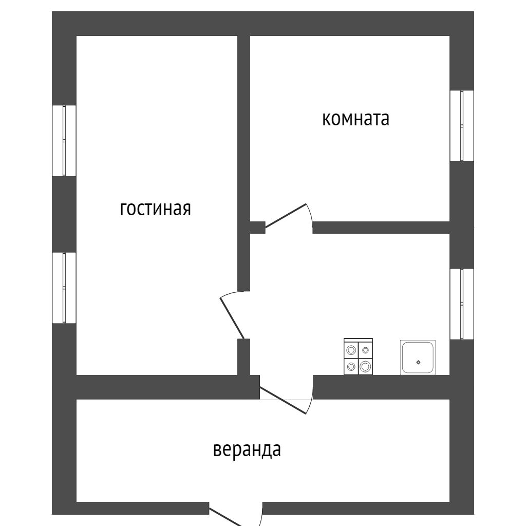 Продажа дома, 45м <sup>2</sup>, 8 сот., Заводоуковск, Глазуново, Озерная