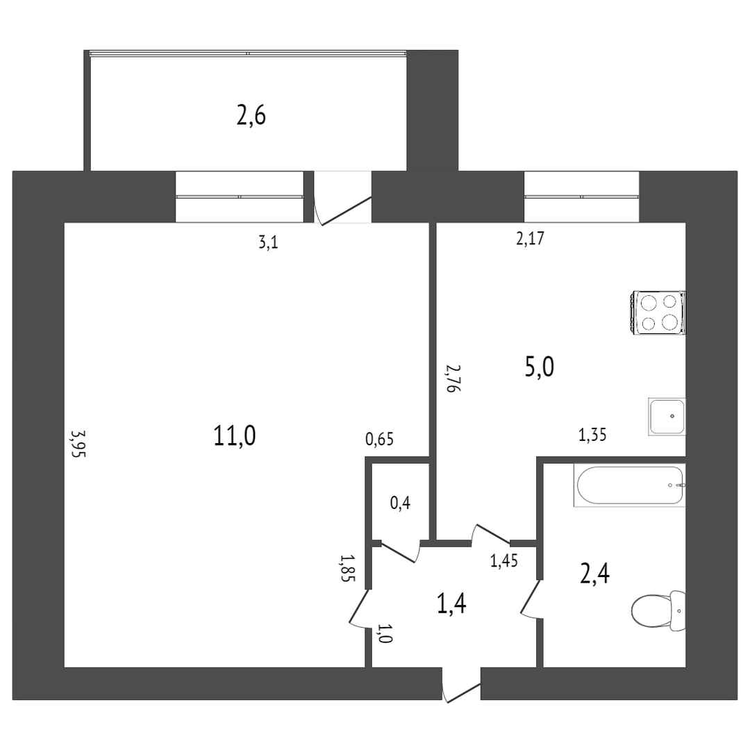 Продажа 1-комнатной квартиры, Комсомольск-на-Амуре, Интернациональный пр-т, 57 к 3 Продажа 1-комнатной квартиры, Комсомольск-на-Амуре, Интернациональный пр-т, 57 к 3