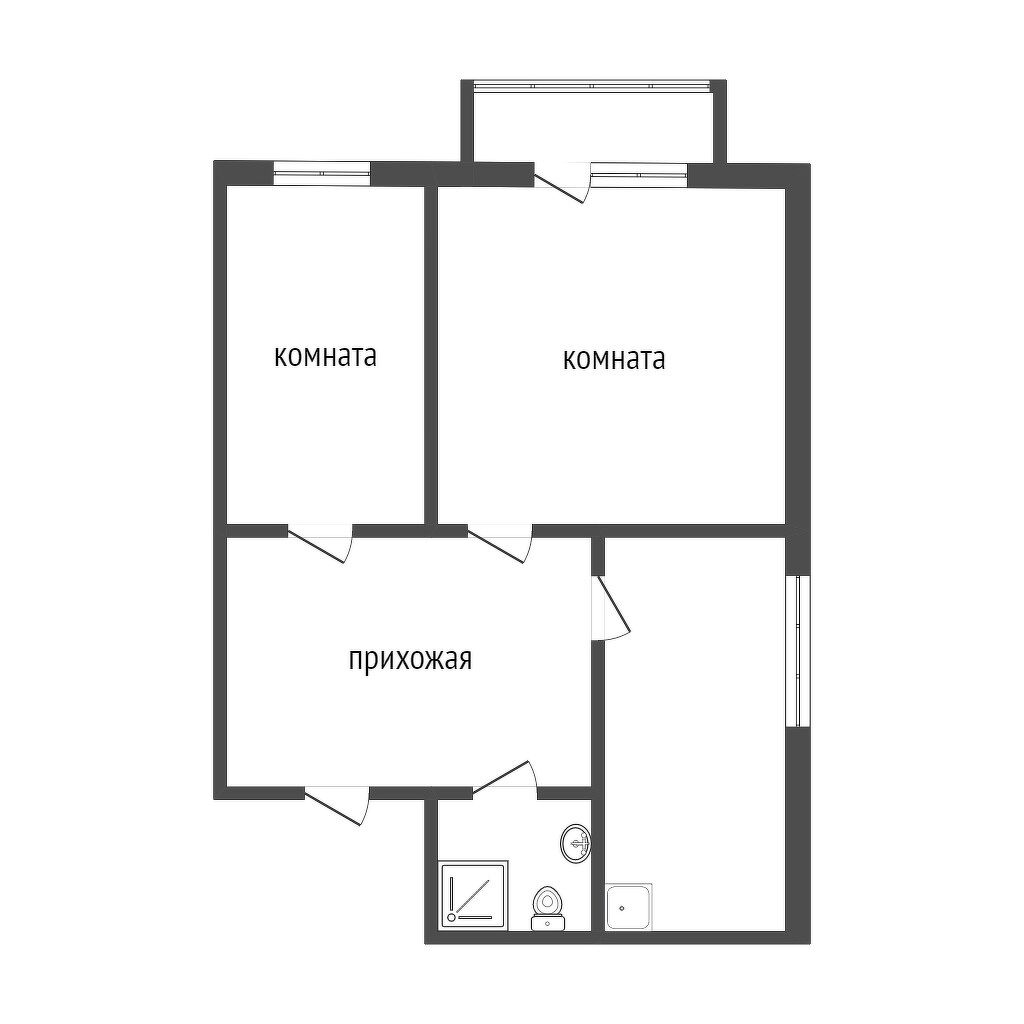 Продажа 2-комнатной квартиры, Большая Мурта, Советская,  80