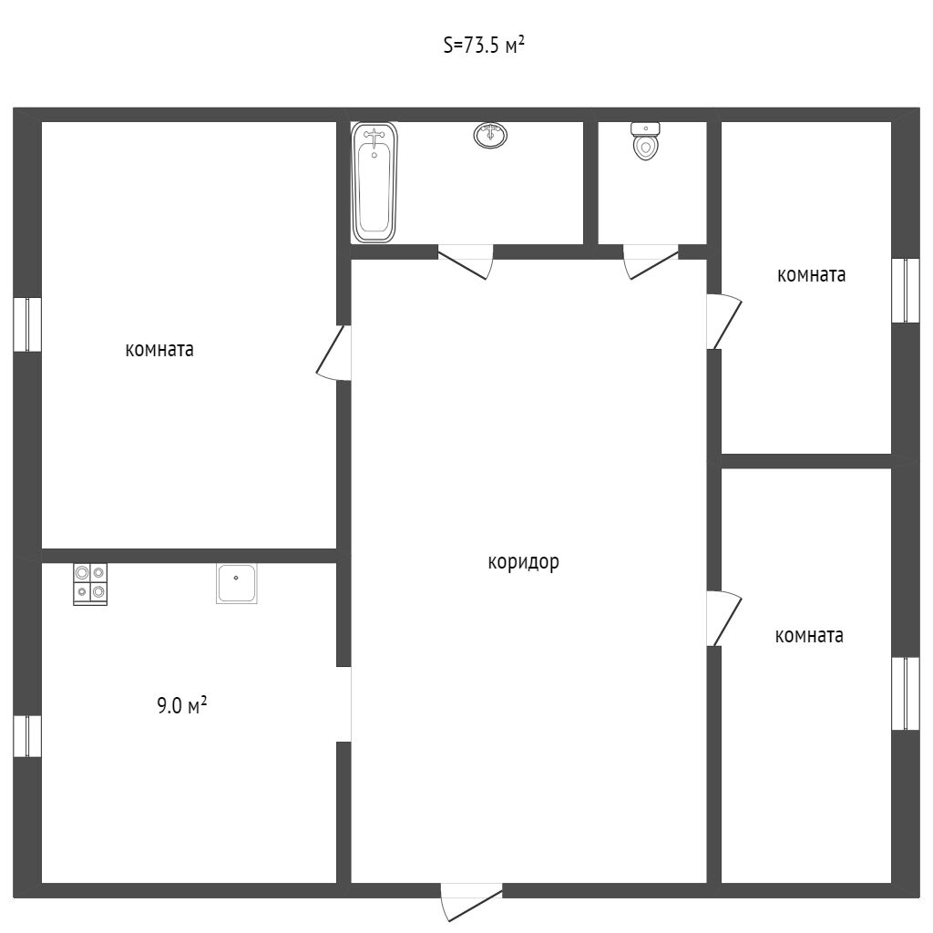 Продажа 3-комнатной квартиры, Заводоуковск, Ворошилова,  10