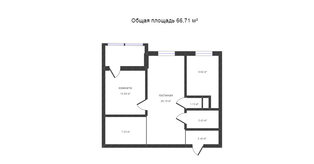 Объявление. г. Сургут, 2-комн.кв. 64.71кв.м, Ивана Захарова, 6. Фото 13