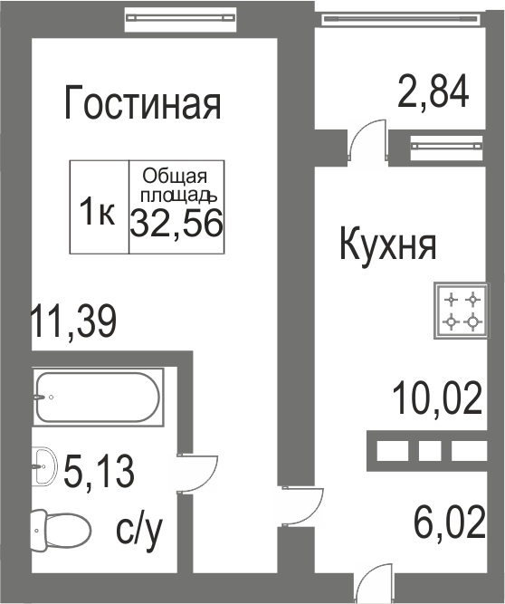 Объявление. г. Сургут, 1-комн.кв. 35.9кв.м, Югорский тракт, 4. Фото 12